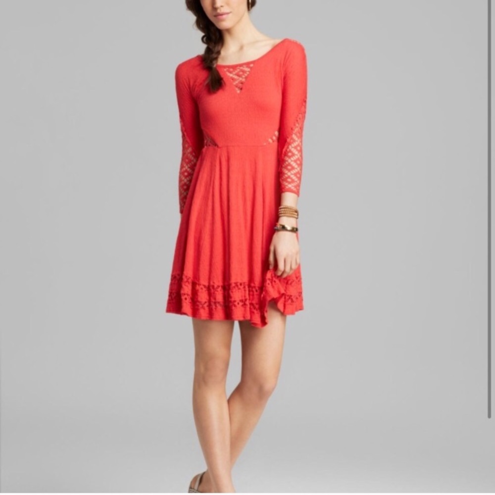 NWT Free People Cut Out Strawberry Pink - Picture 6 of 7